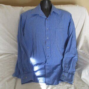 Michael Kors Men's Blue Button Down Dress Shirt Size XX Large 100% Cotton